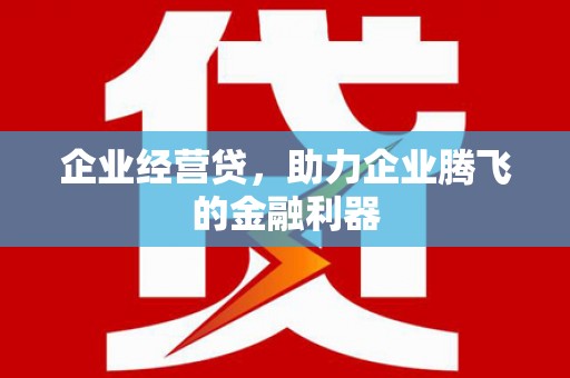 北投企业经营贷，助力企业腾飞的金融利器