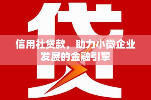 新园信用社贷款，助力小微企业发展的金融引擎