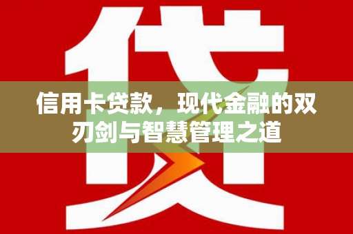 芦淞信用卡贷款，现代金融的双刃剑与智慧管理之道