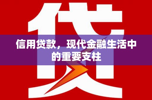 章丘信用贷款，现代金融生活中的重要支柱