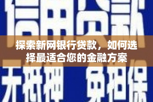 学甲探索新网银行贷款，如何选择最适合您的金融方案