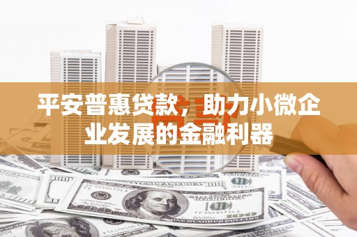 新晃平安普惠贷款，助力小微企业发展的金融利器