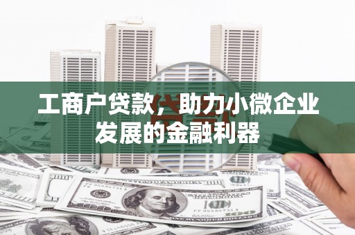 绥芬河工商户贷款，助力小微企业发展的金融利器