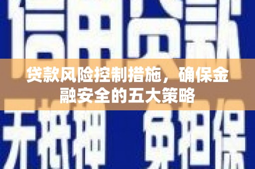 西盟贷款风险控制措施，确保金融安全的五大策略
