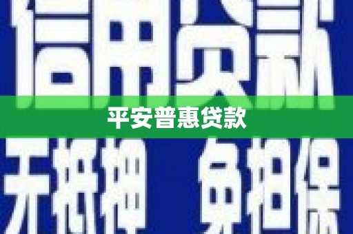 玉东平安普惠贷款