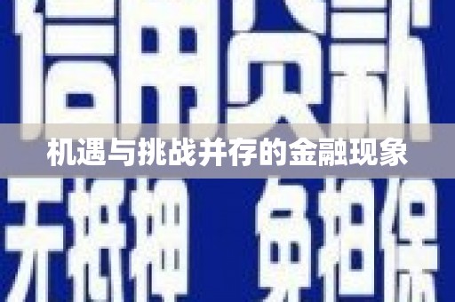 顺庆机遇与挑战并存的金融现象